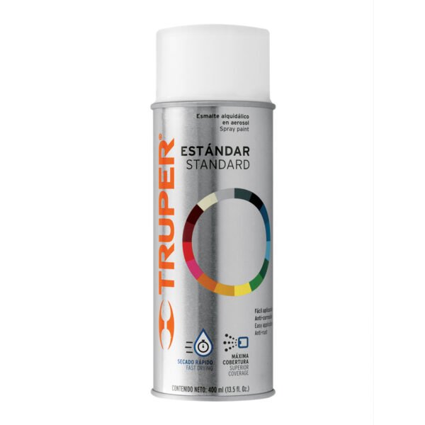 Pintura en aerosol blanco brillante bote tradicional400ml 102808