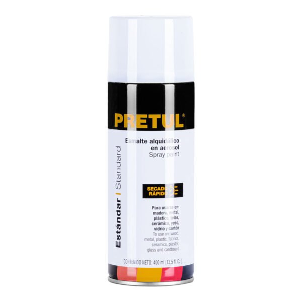 Pintura en aerosol blanco brillante 400ml Pretul 27171