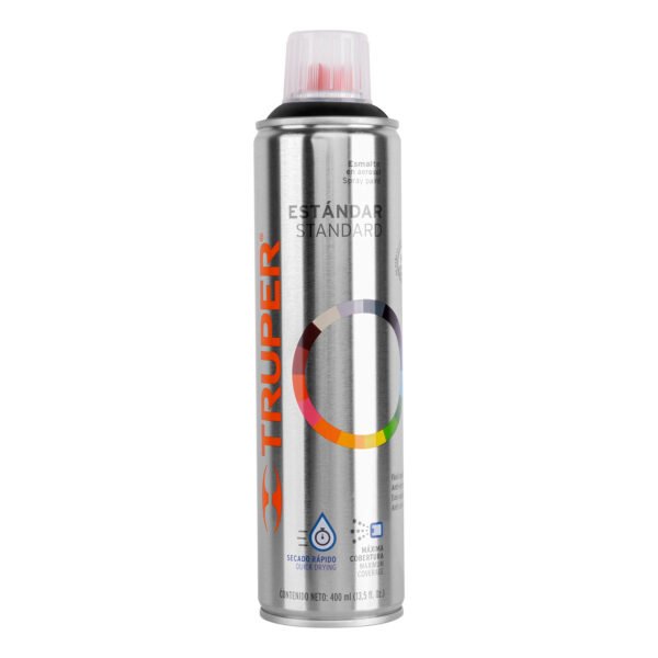 Pintura en aerosol negro satín bote esbelto 400 ml 19054