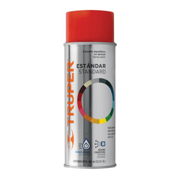 Pintura en aerosol rojo bote tradicional 400 ml 102825