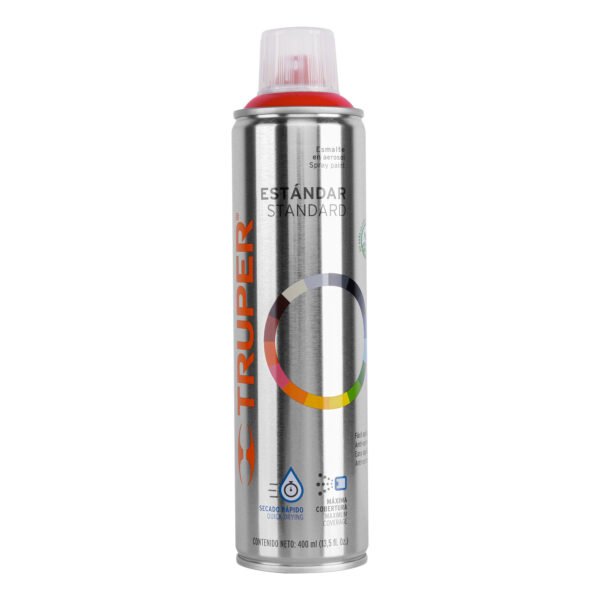 Pintura en aerosol rojo seguridad bote esbelto 400 ml 12732