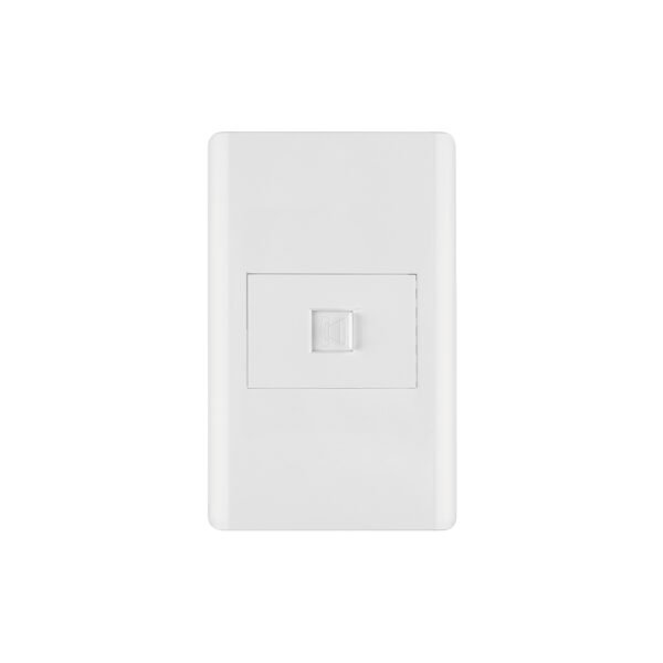 Placa armada blanca 1 toma para teléfono 1.5 mód Lisboa 47964