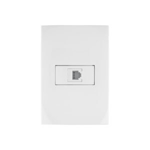 Placa armada con entrada para teléfono línea Oslo blanco 46541