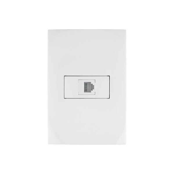 Placa armada con entrada para teléfono línea Oslo blanco 46541