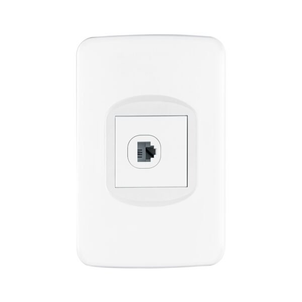 Placa armada 1 toma para teléfono 1.5 módulos Toledo 29061