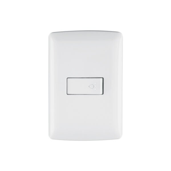 Placa armada con timbre blanco línea Italiana. Volteck 46465
