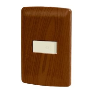 Placa armada con timbre madera línea Italiana Volteck 49952