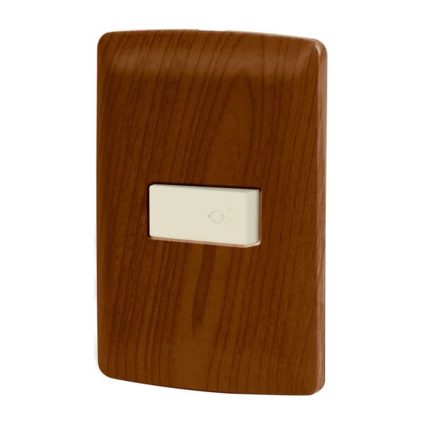 Placa armada con timbre madera línea Italiana Volteck 49952