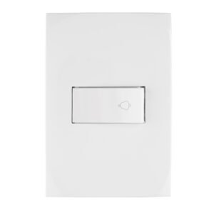 Placa armada con timbre línea Oslo color blanco Volteck 46498