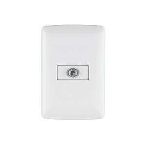 Placa armada con conexión para TV blanco línea Italiana 46466
