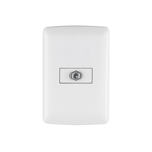 Placa armada con conexión para TV blanco línea Italiana 46466