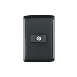 Placa armada con conexión para TV negro línea Italiana 47602