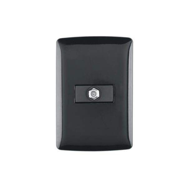 Placa armada con conexión para TV negro línea Italiana 47602