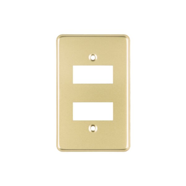 Placa 2 módulos de aluminio línea Económica Volteck 46436