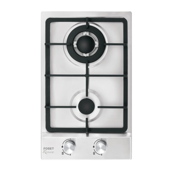 Parrilla gas empotrable 30cm 2 quem acero inox Riviera 48320
