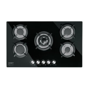 PAE-905GV.jpg Parrilla gas empotrable 90cm 5 quem vidrio negro Riviera 46248