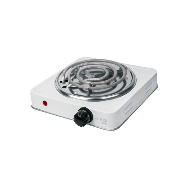 Parrilla eléctrica 1 quemador en espiral blanca BASIC 23031