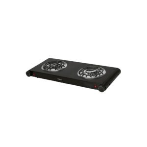 PAEL-2CN.jpg Parrilla eléctrica 2 quemadores en espiral negra VOLTECK 47555