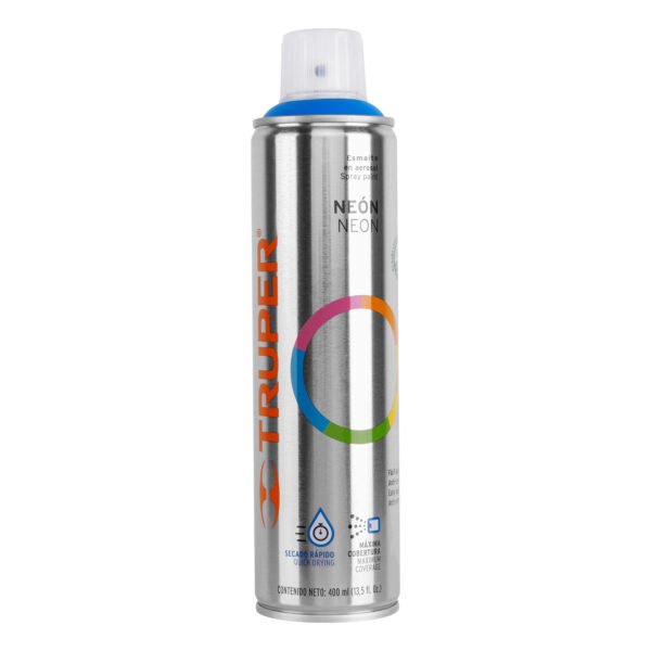 Pintura en aerosol azul neón bote esbelto 400 ml 12061