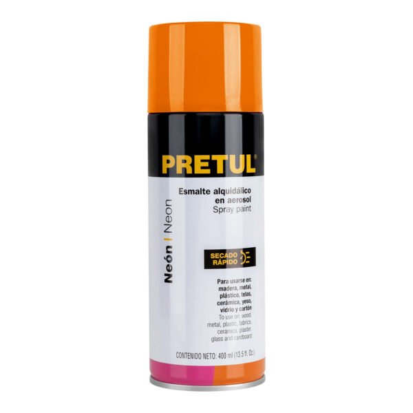 Pintura en aerosol naranja neón 400mlPretul 27005