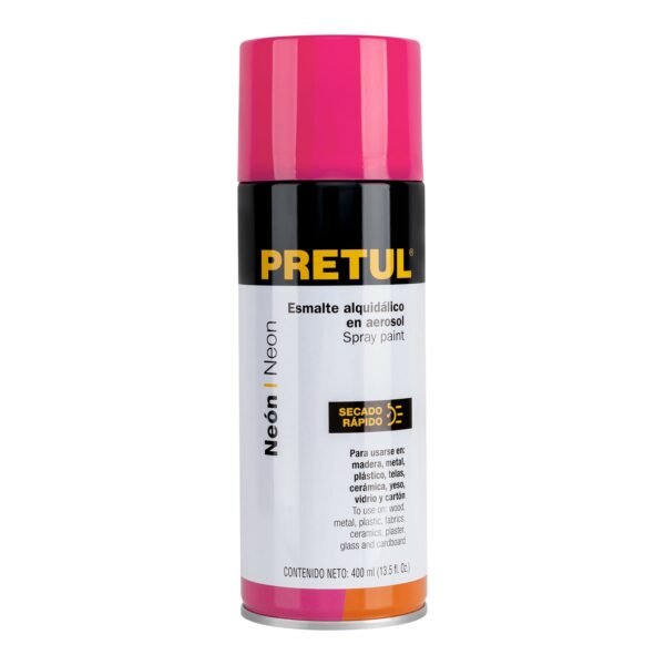Pintura en aerosol rosa neón 400 ml Pretul 27006