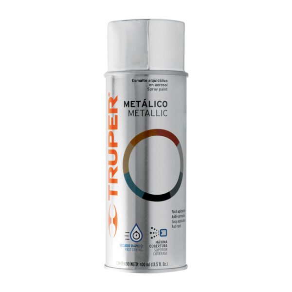 Pintura en aerosol cromo metálico bote tradicional 400 ml 102842