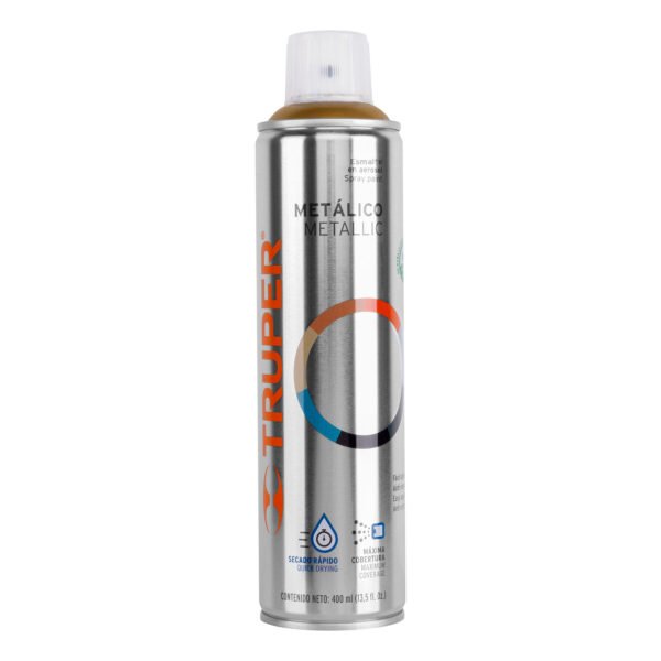 Pintura en aerosol oro metálico bote esbelto 400 ml 19066