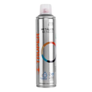 Pintura en aerosol plata metálico bote esbelto 400 ml 19059
