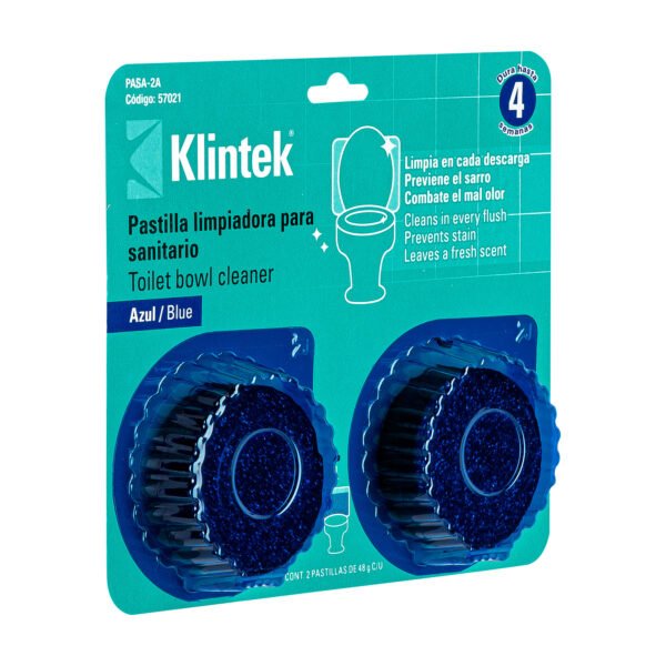 Blíster con 2 pastillas azules desinfectantes para tanque WC 57021