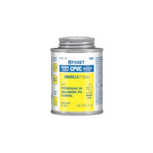 PCPVC-145.jpg Cemento p/CPVC amarillo toda presión lata 145ml FOSET 49567