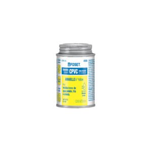 PCPVC-90.jpg Cemento p/CPVC amarillo toda presión lata 90ml FOSET 49566