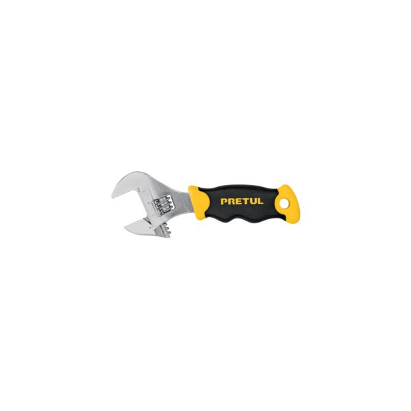 Llave ajustable (perico corto) 6 cromada con grip Pretul 28219