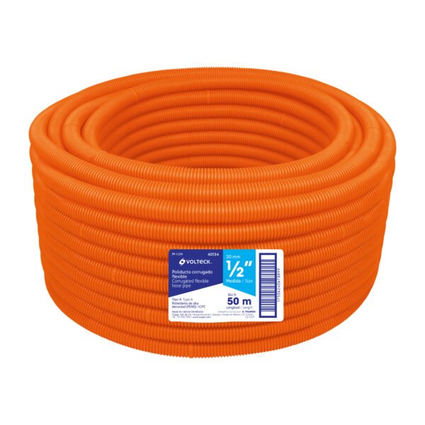 Metro de poliducto 1/2 corrugado flex. s/guía rollo 50 m 40134