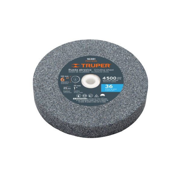 Rueda abrasiva p/esmeril 6x25mm óxido aluminio grano 36 16381