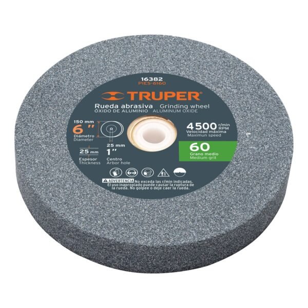 Rueda abrasiva p/esmeril 6x25mm óxido aluminio grano 60 16382