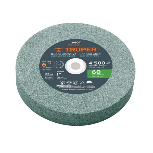 Rueda abrasiva p/esmeril 6x25mm carburo silicio grano 60 16407