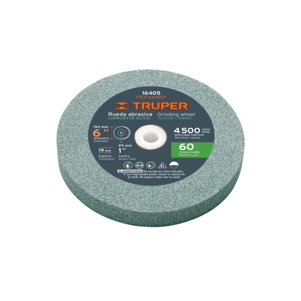 Rueda abrasiva p/esmeril 6x19mm carburo silicio grano 60 16405