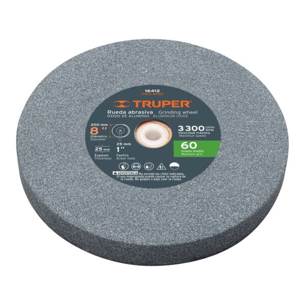 Rueda abrasiva p/esmeril 8x25mm óxido aluminio grano 60 16412