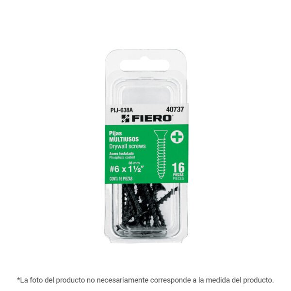 Blíster con 13 pijas #6 x 2 multiusos Fiero 40778