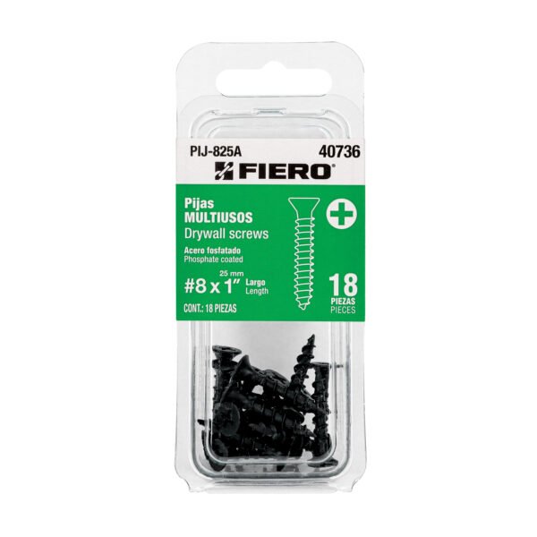 Blíster con 18 pijas multiusos #8 x 1 Fiero 40736