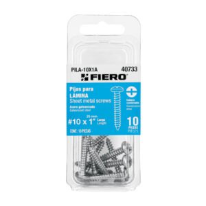 Blíster con 10 pijas para lámina #10 x 1 Fiero 40733