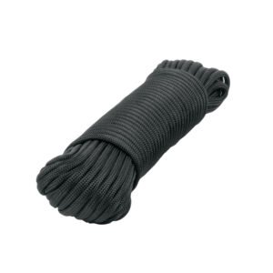 Piola de nylon paracord de 4mm x 15m negro madeja FIERO 49703