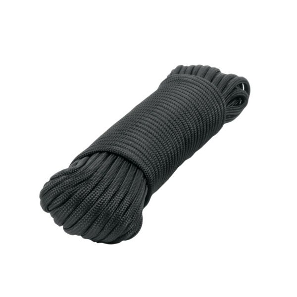 Piola de nylon paracord de 4mm x 15m negro madeja FIERO 49703