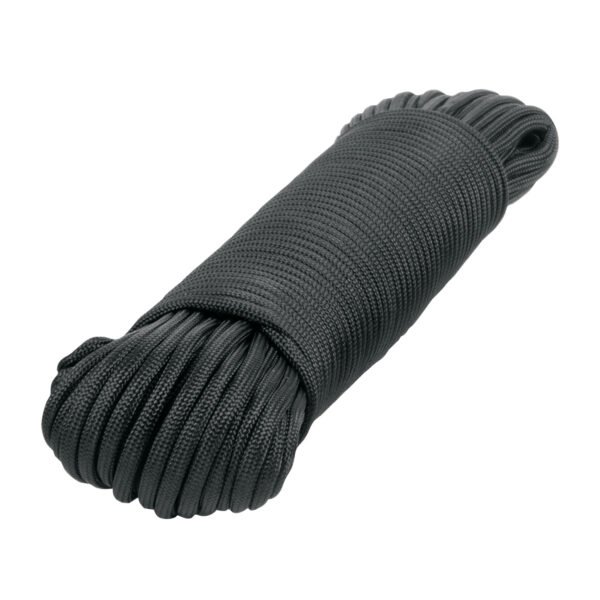 Piola de nylon paracord de 4mm x 30m negro madeja FIERO 49704