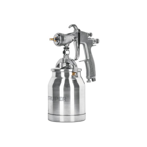 Pistola p/pintar succión HVLP vaso aluminio 1.4 mm Truper 14084