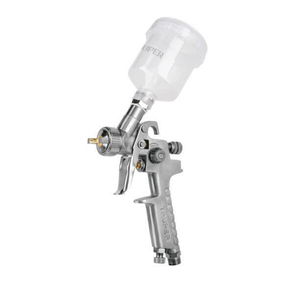 Pistola p/retoque gravedad HVLP vaso plástico 1 mm Truper 11097