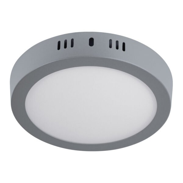 Luminario LED tipo plafón 12 W redondo luz de día gris 47347