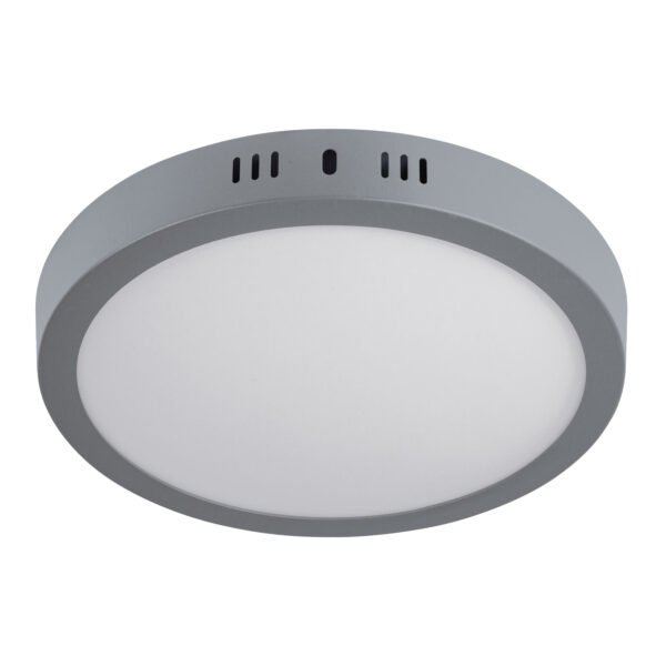 Luminario LED tipo plafón 18 W redondo luz de día gris 47348