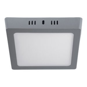 PLA-219L.jpg Luminario LED tipo plafón 12 W cuadrado luz de día gris 47447