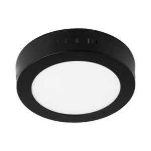 PLA-223L.jpg Luminario LED tipo plafón 6 W redondo luz de día negro 47395